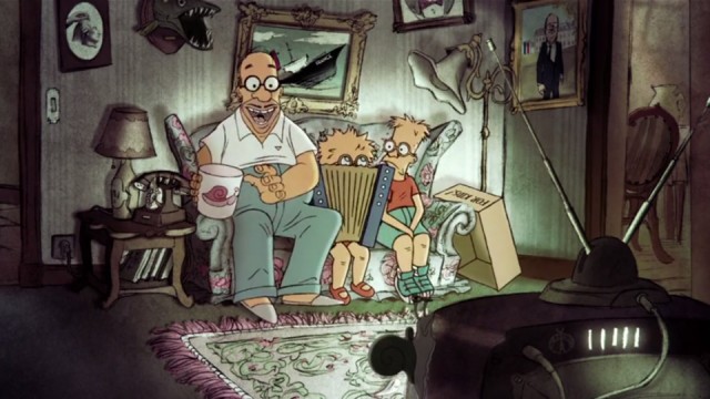 Le Couch Gag dans Francais par Sylvain Chomet 