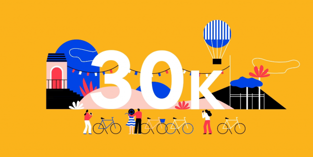 Airbnb Cycling Experiences animation explainer Illo | STASH MAGAZINE