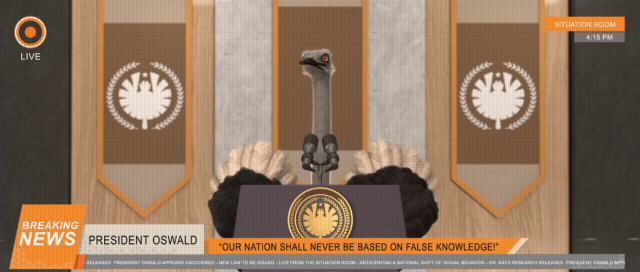 Ostrich Politic animated short film Mohammad Houhou Gobelins | STASH MAGAZINE