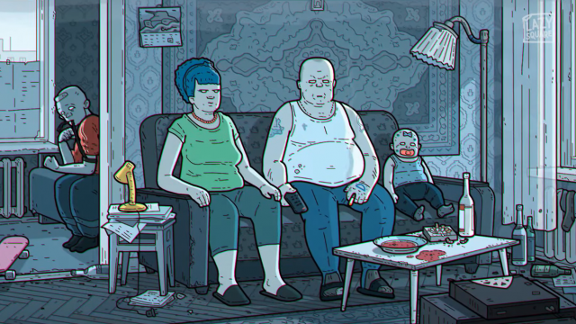 Simpsons Couch gag Russian Art Film Version by Lazy Square | STASH MAGAZINE