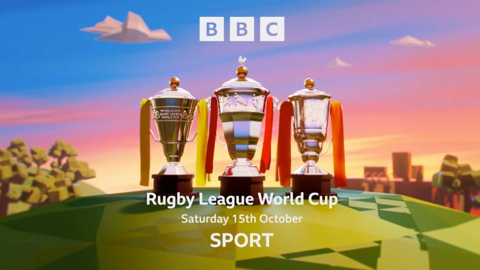 BBC Sport Rugby League World Cup 2022 Promo by Blue Zoo - Motion design - Wimbledon 2022 Day 10 Bbc1 - 2