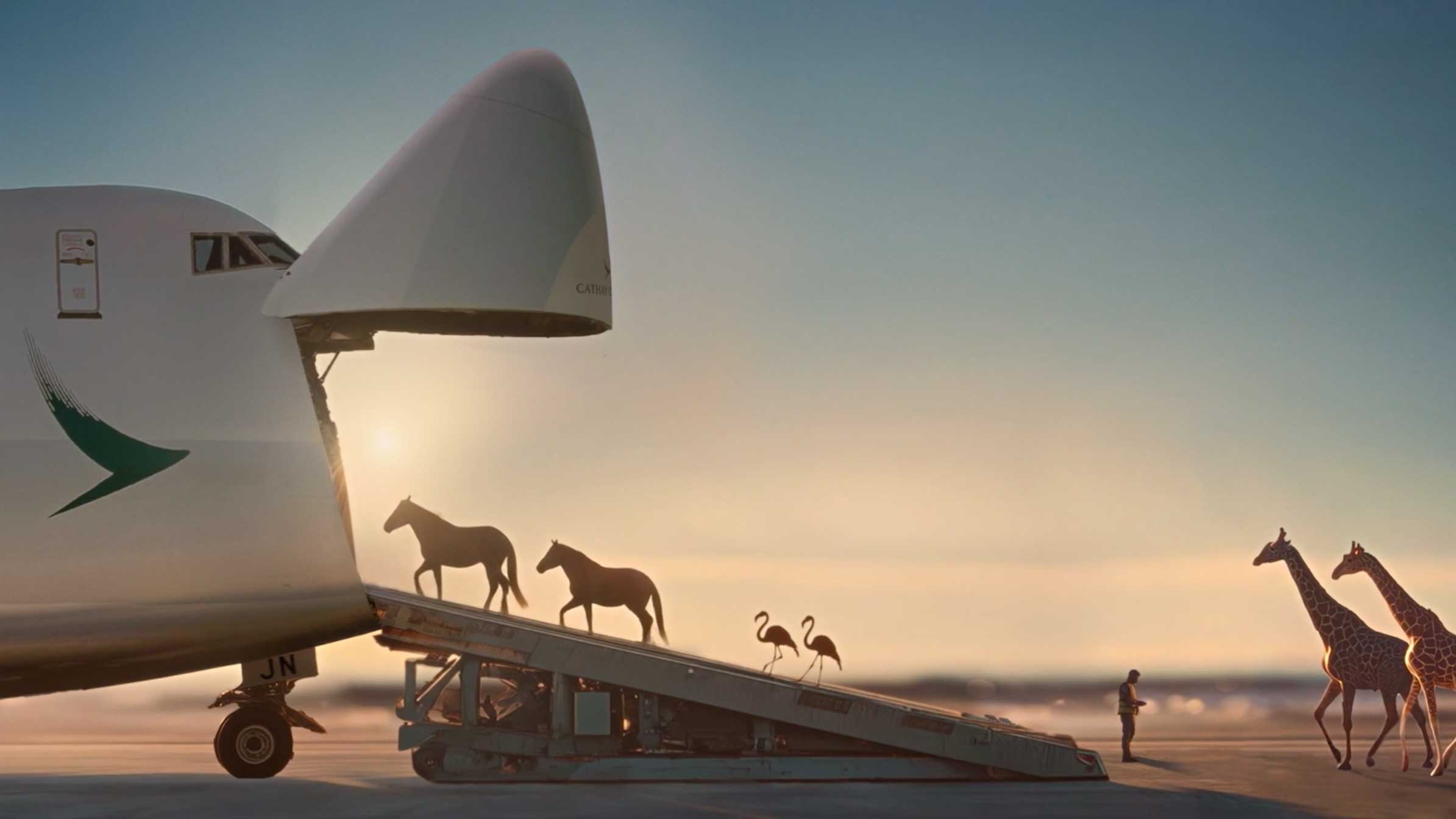 Cathay Pacific Cargo Big and Small ad by Brent Bonacorso | STASH MAGAZINE