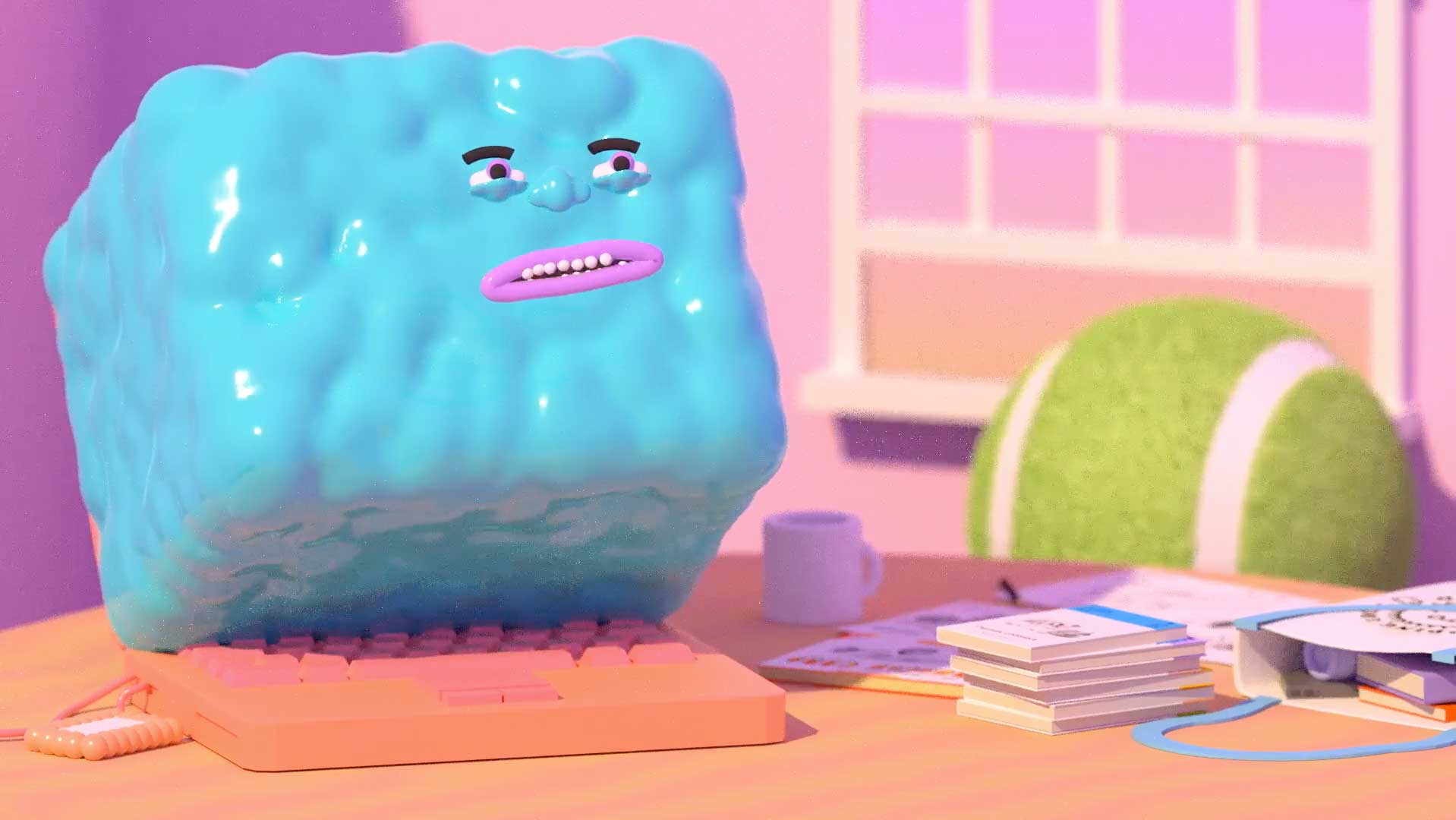 Julian Glander Tennis Ball on His Day Off short film Adult Swim | STASH MAGAZINE