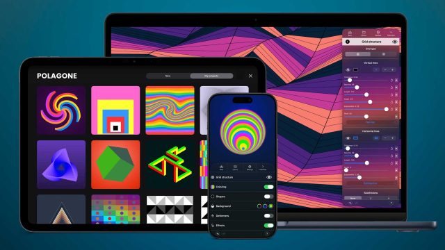Inspired by Op Art, Polagone is a Visual Playground for Designers & Animators
