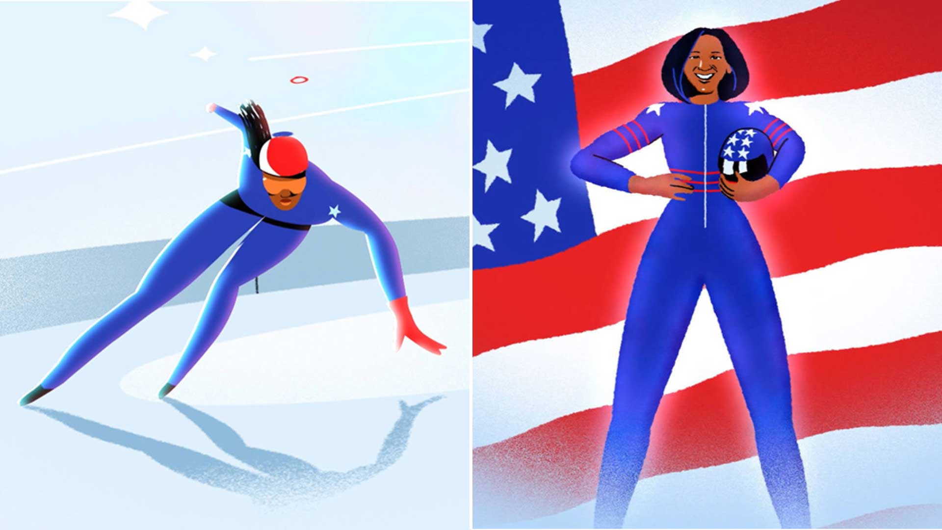 Team USA "Maame Biney" and "Elana Meyers Taylor" by Art&Graft - Motion