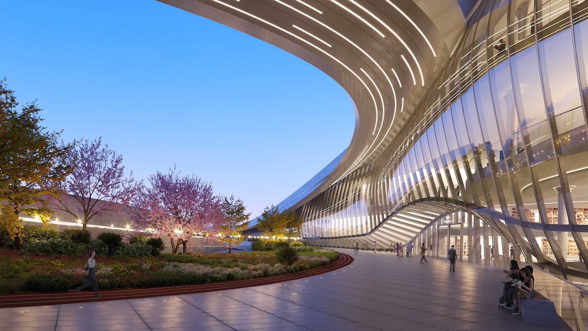 Zaha Hadid Architects Jinghe New City Culture Art Centre Animation | STASH MAGAZINE
