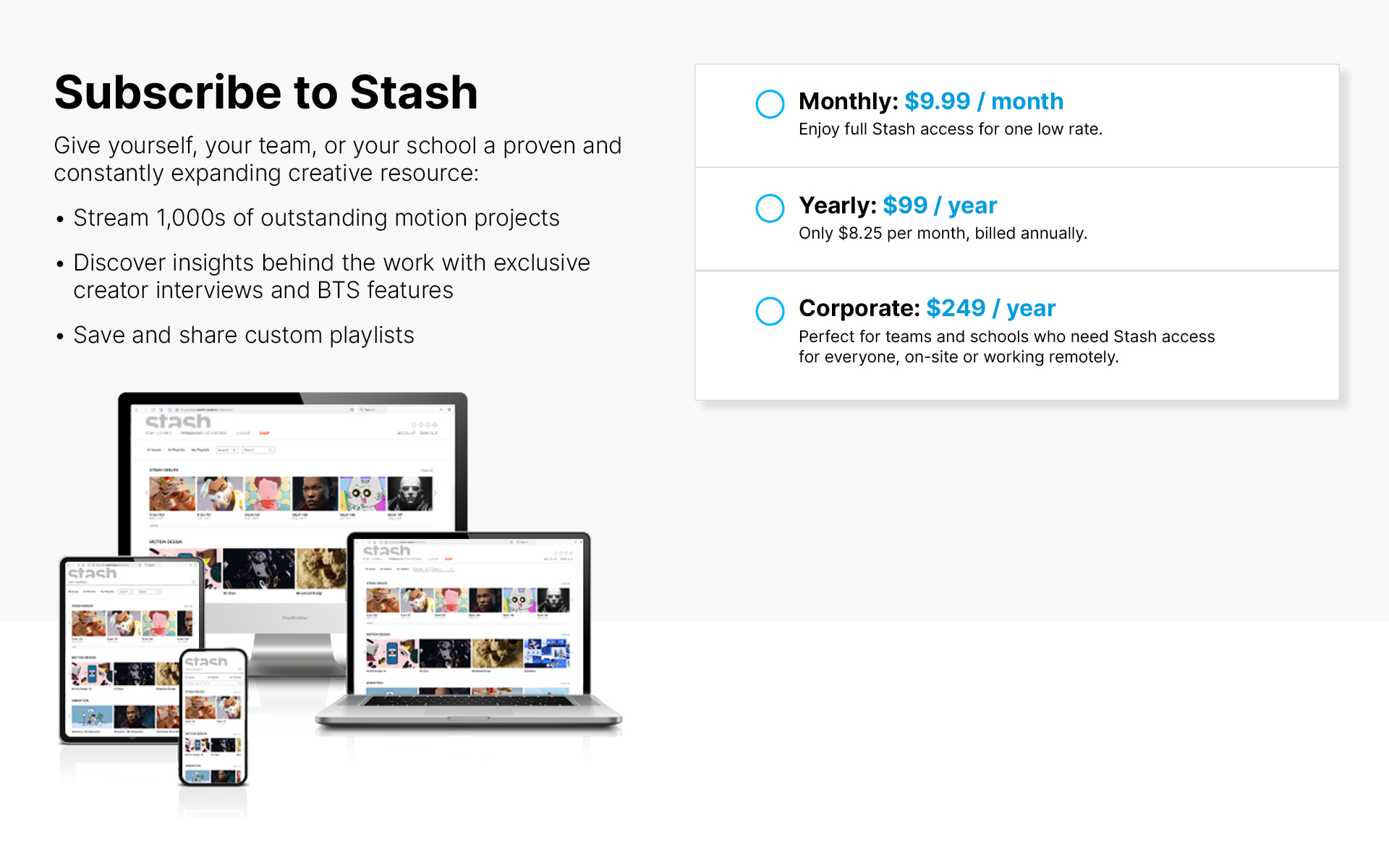 Subscribe to Stash options | STASH MAGAZINE